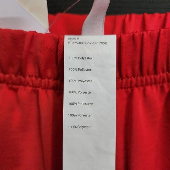 Fabletics EcoSatin Crop Pant - Strawberry Red/Black - Picture 12 of 16